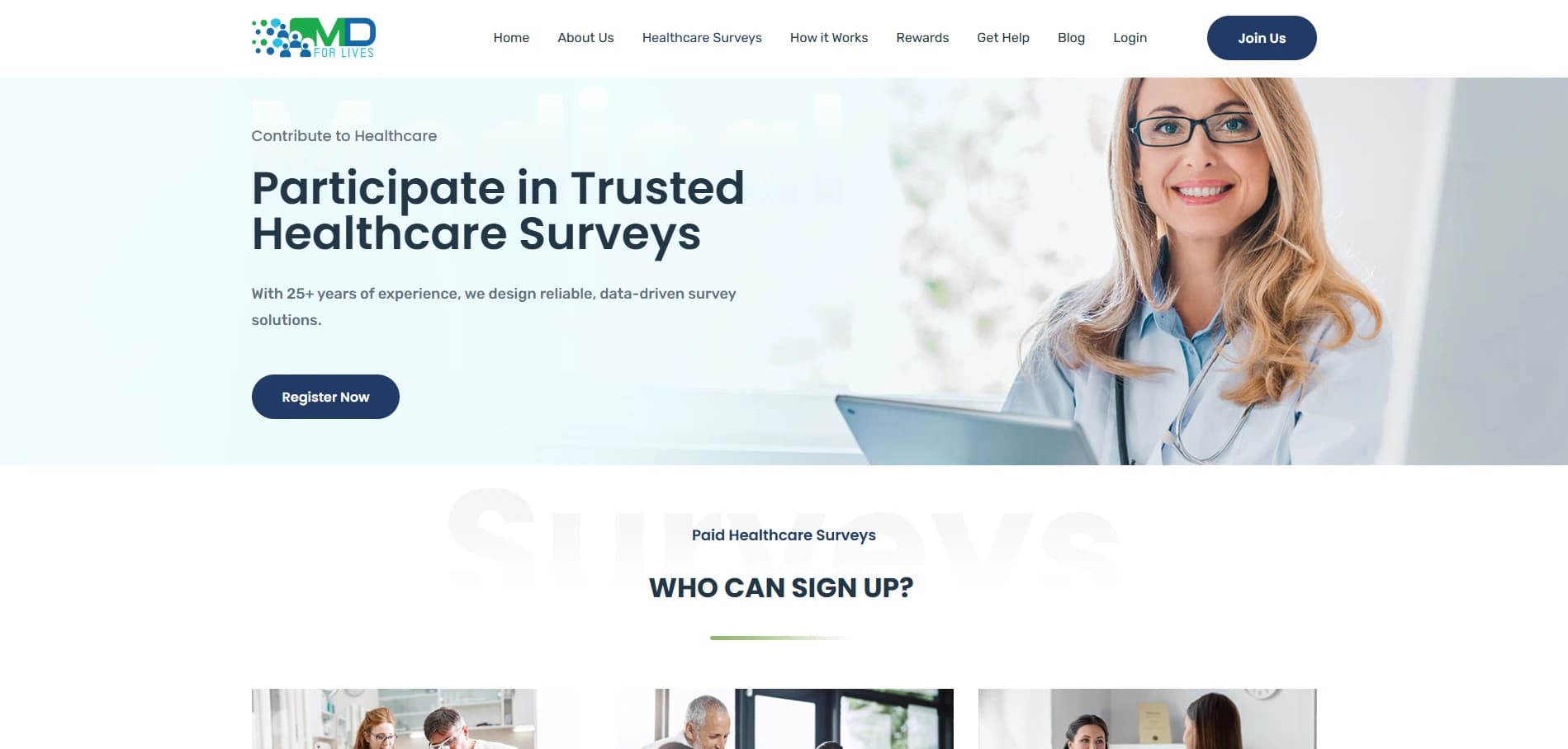 MDForLives Healthcare Surveys